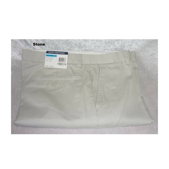 Men's Pants John Ashford Twill Cotton Flat Front size 30, 38 NEW - Picture 3 of 5